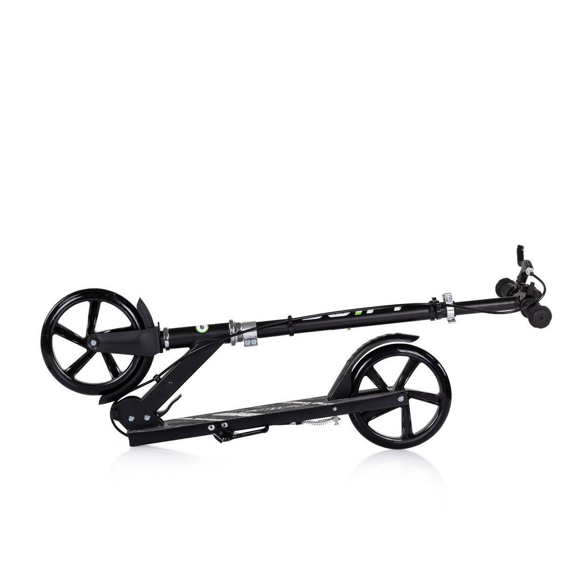KINDERROLLER Swift klappbar schwarz Anti-Rutsch-Griffe Hinterradbremse ABEC-7 - Schwarz, Metall (82/38/90cm) - Chipolino
