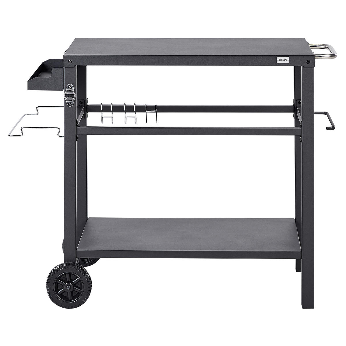 SERVIERWAGEN Schwarz Staletti - Schwarz, Metall (60/83/115cm) - Beliani