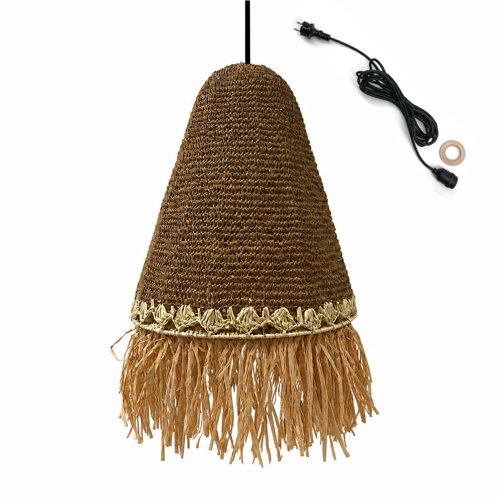 PENDELLEUCHTE PALOMA beige - Beige, Naturmaterialien (40/40/65cm) - Lumisky