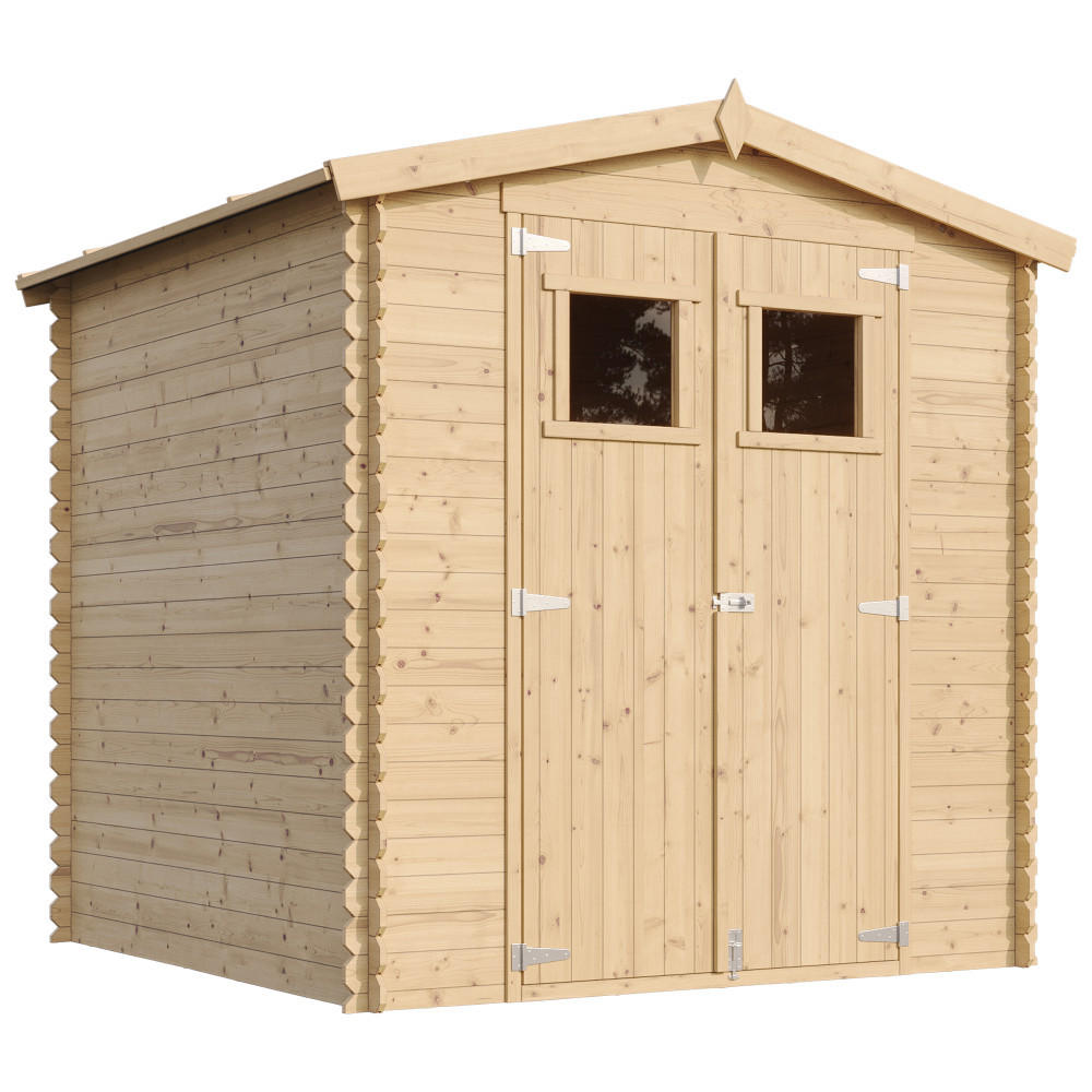 GARTENHAUS aus Holz - B216xL206xH216 cm/ 3.53 m2 - M343 - Beige, Holz (200/218/206cm) - Timbela