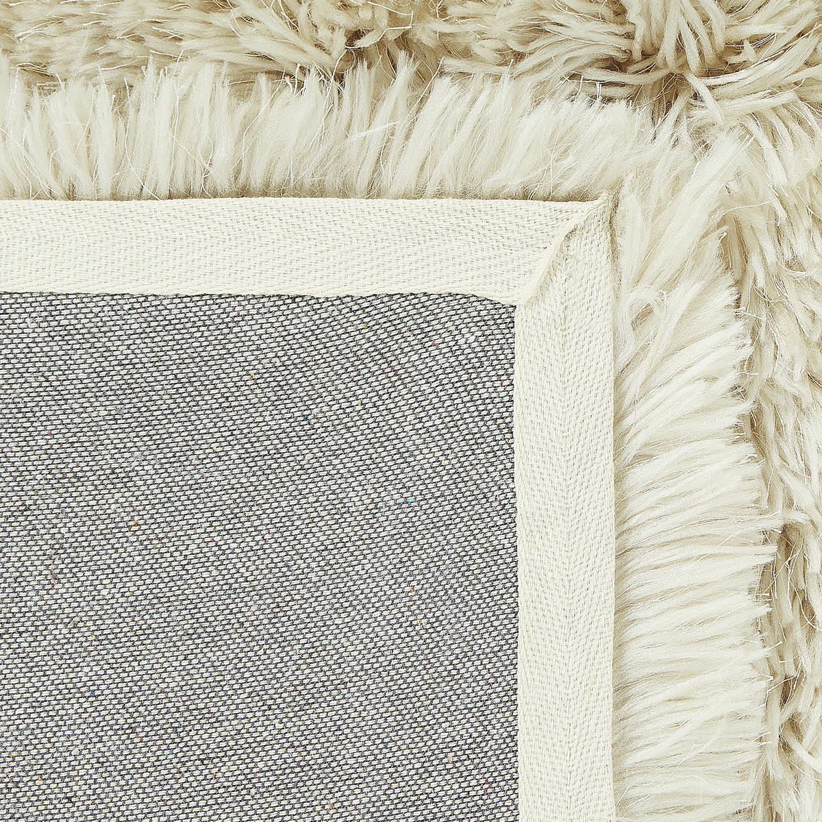 SHAGGY-TEPPICH Cide 230/160 cm - Beige, Kunststoff (160/230cm) - Beliani