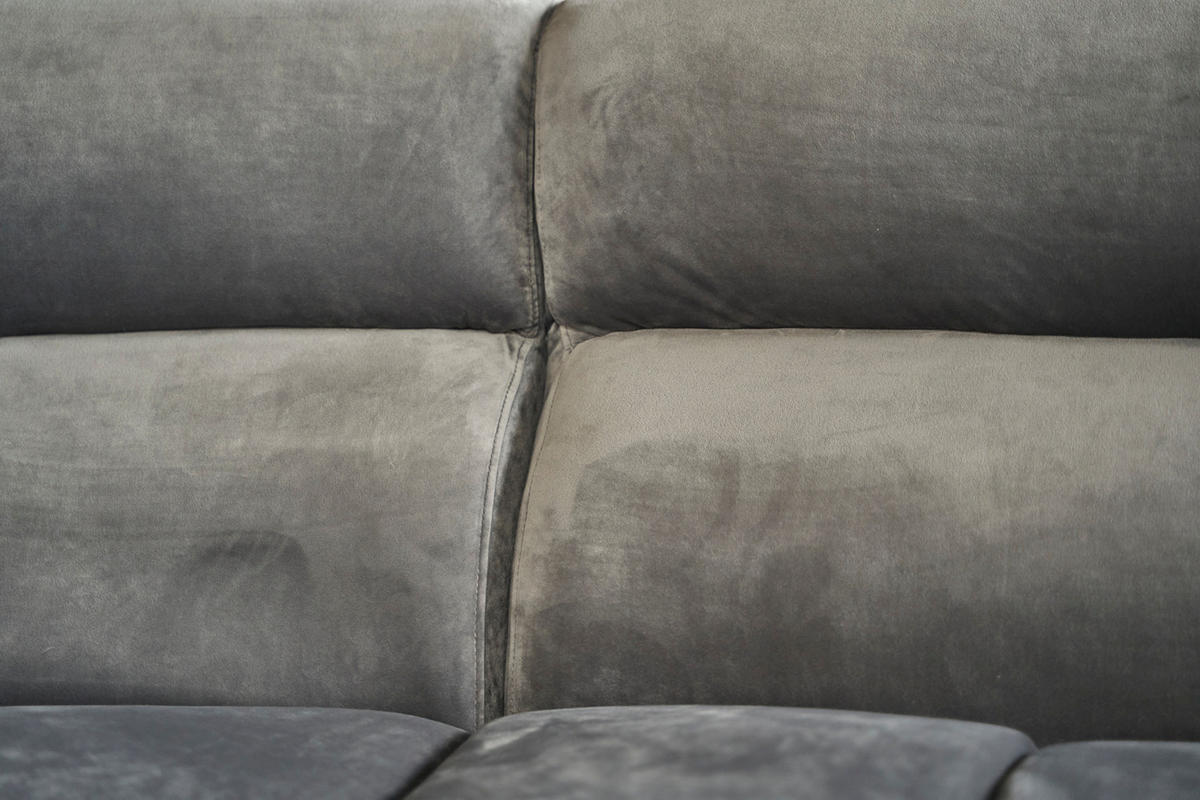 BIG SOFA NERLA Grau Webstoff - Dunkelbraun/Schwarz, Textil (260/78/165cm) - KAWOLA