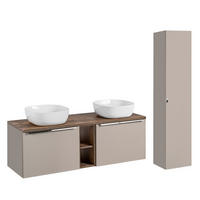 KÚPEĽŇOVÝ NÁBYTOK 140cm Éros 2-dielna súprava Krtko - taupe, kompozitné drevo (140/48/46cm) - Petits-meubles