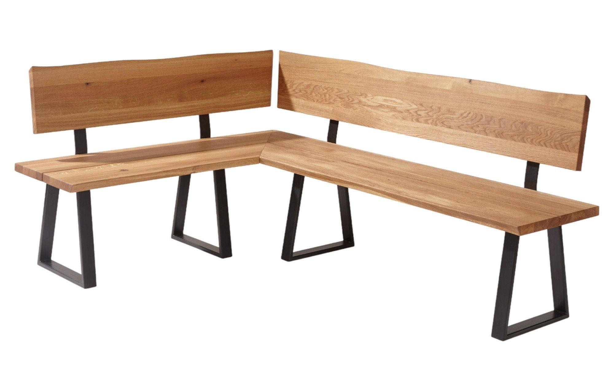 ECKBANK Deana 151 x 201 x 87 Massivholz Wildeiche - Wildeiche, Holz (151/201cm) - 58aufmkessel