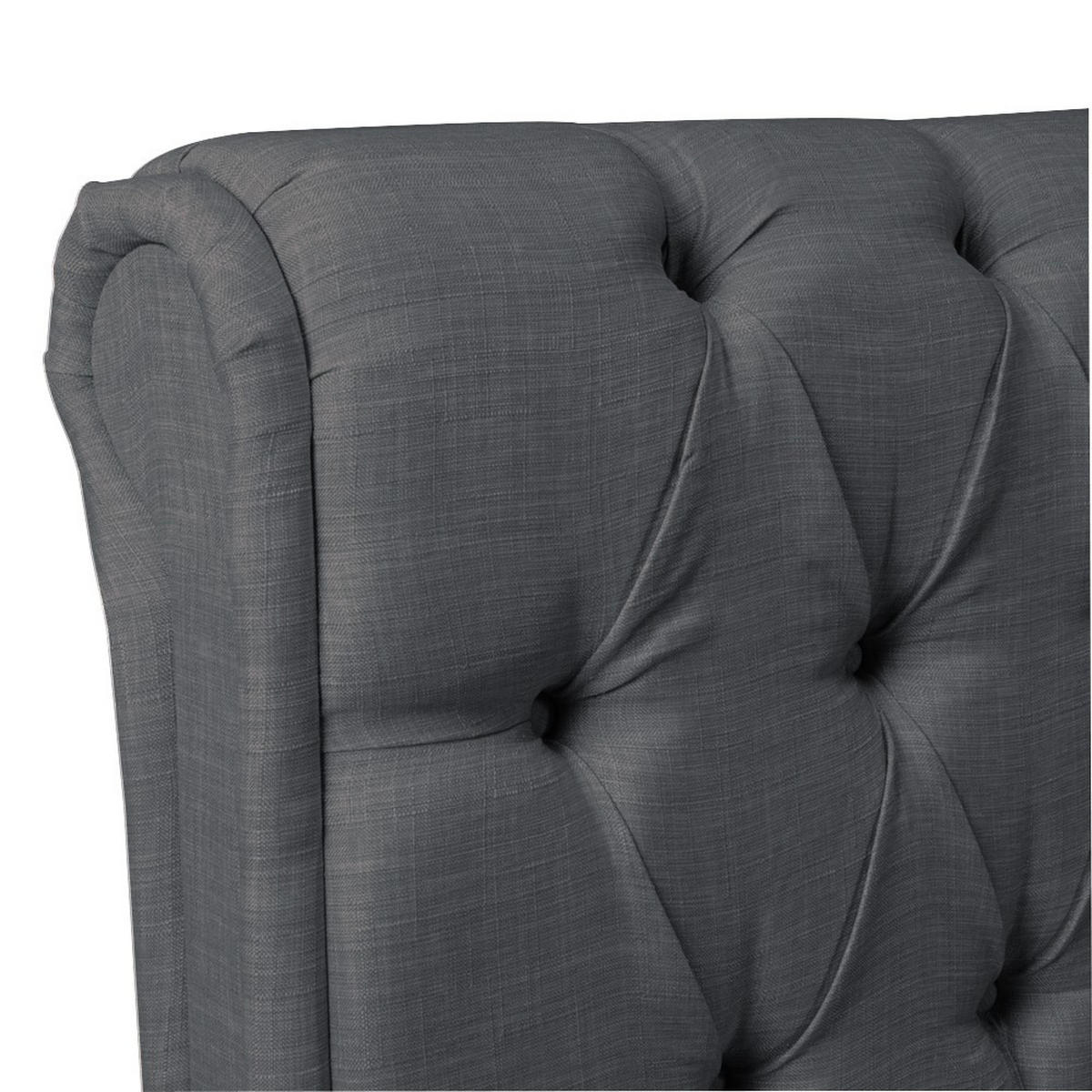 POLSTERBETT CHELSEA mit Schubladen / Bett 140x190 - Dunkelgrau - Dunkelgrau, Holzwerkstoff (140/190cm) - Weber Industries