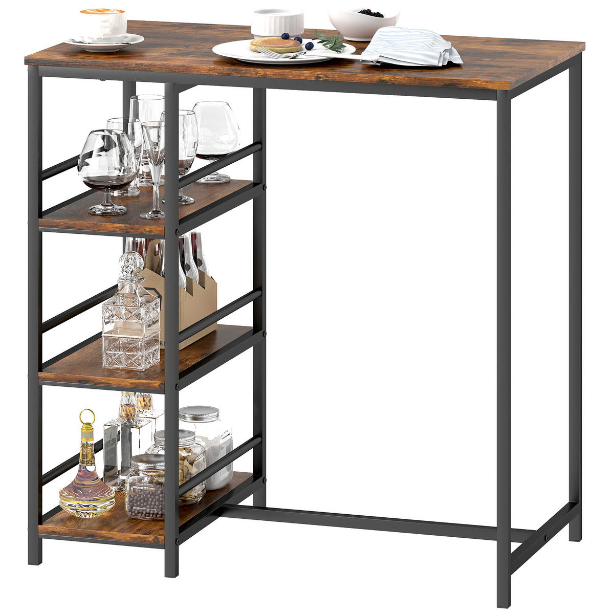 BARTISCH Rustikales Braun 1 Stück - Braun, Kunststoff (90/50/90.5cm) - GiPP