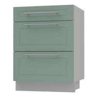 SCHUBLADENUNTERSCHRANK Kvantum D3M/60 60 / 50 / 82cm - Grau/Mintgrün, Holz/Holzwerkstoff (60/82/50cm) - Feldmann-Wohnen