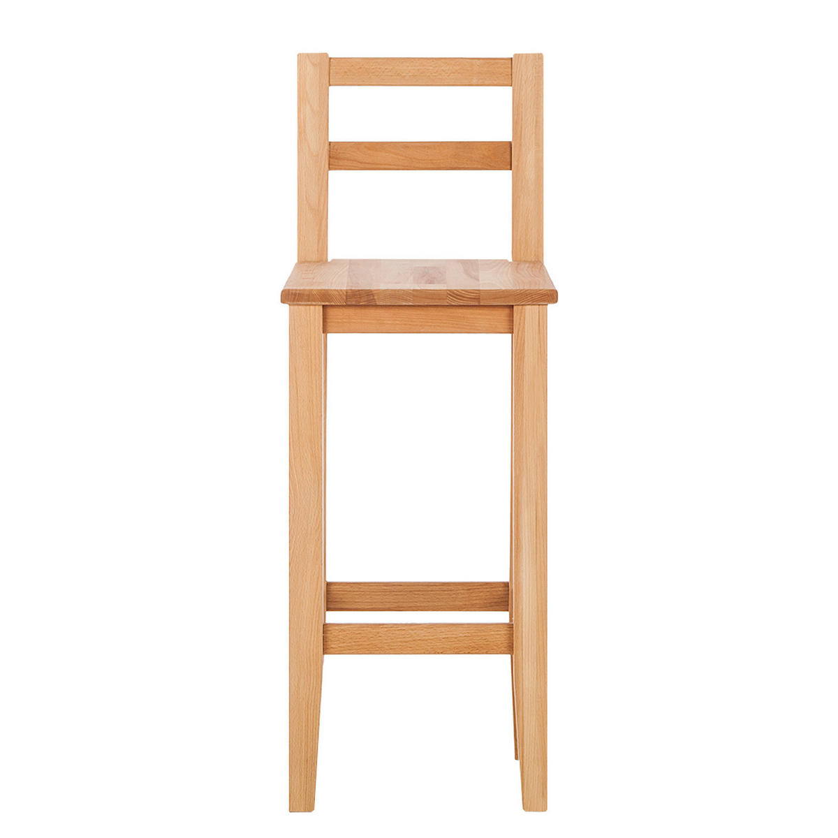 BARSTUHL - Kernbuche massiv, geölt - Kernbuche, Holz (36/96/36cm) - home24