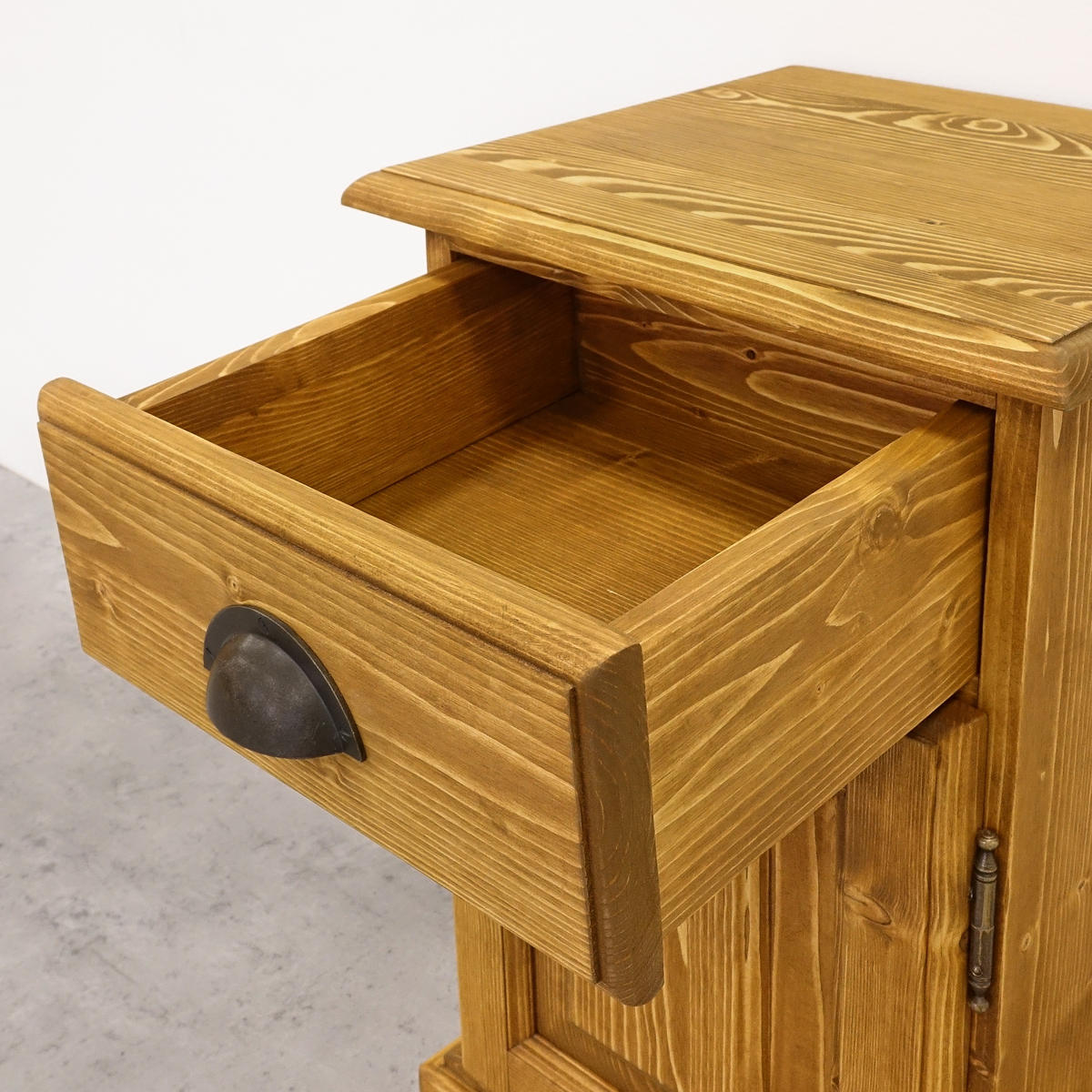 NACHTTISCH aus Massivholz CHARLOTTE Scharnier Rechts - Hellbraun, Holz (38/60/33cm) - Seart