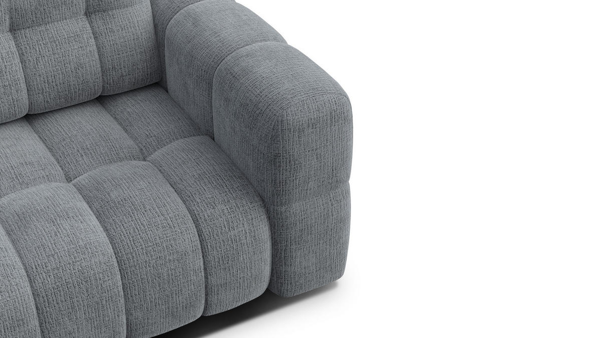 SOFA CLOUDI 2-Sitzer, dunkelgrau - Dunkelgrau/Schwarz, Holz/Textil (181/89/104cm) - Courtois Laville