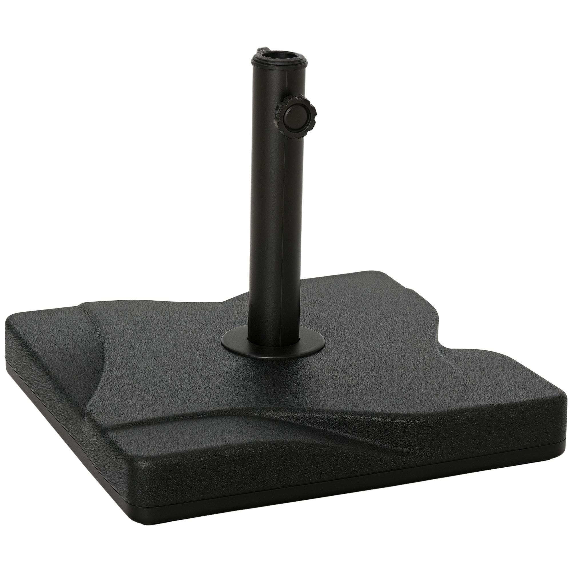 SONNENSCHIRMSTÄNDER Schwarz 20 kg 41,5/41,5/33 cm - Schwarz, Metall (41.5/41.5cm) - PANGIVO
