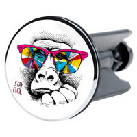 WASCHBECKENSTÖPSEL Stay Cool - Multicolor, Kunststoff/Metall (4/7/7cm) - Sanilo