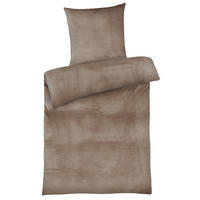 WINTER-BETTWÄSCHE 155x220 Cashmere-Touch Warmer Winter Bettbezug Kuschelig Petrol - Braun, Textil (155/220cm) - Carpe Sonno