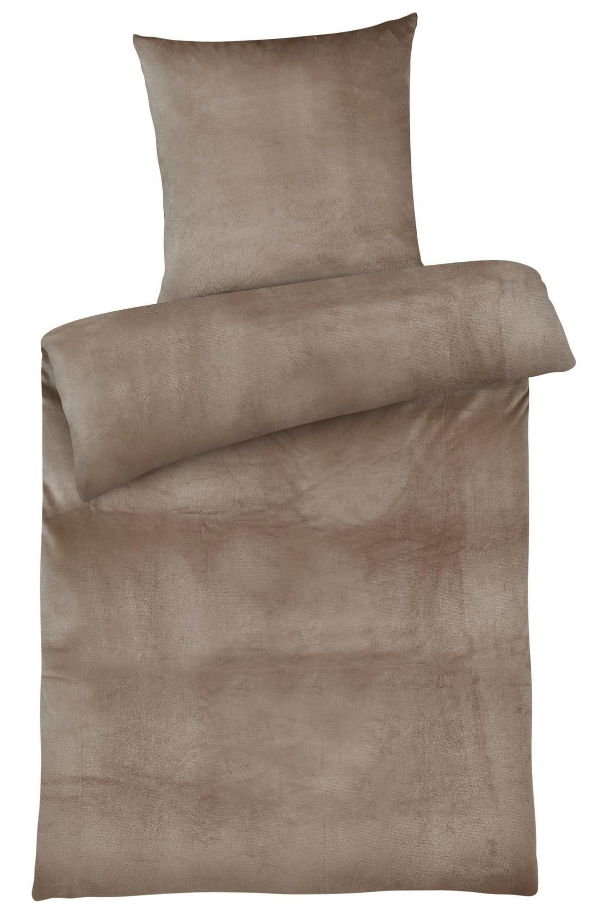 WINTER-BETTWÄSCHE 155x220 Cashmere-Touch Warmer Winter Bettbezug Kuschelig Petrol - Braun, Textil (155/220cm) - Carpe Sonno