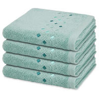 HANDTUCH Stoneline 4er-Set - Blau, Textil (50/100cm) - Ross