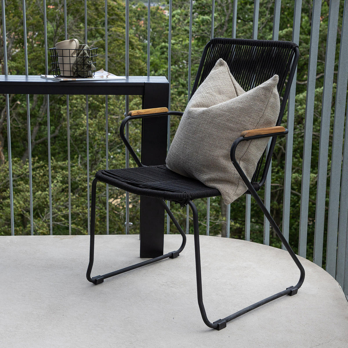 GARTENSTUHL - Schwarz, Textil (60/93/63cm) - home24