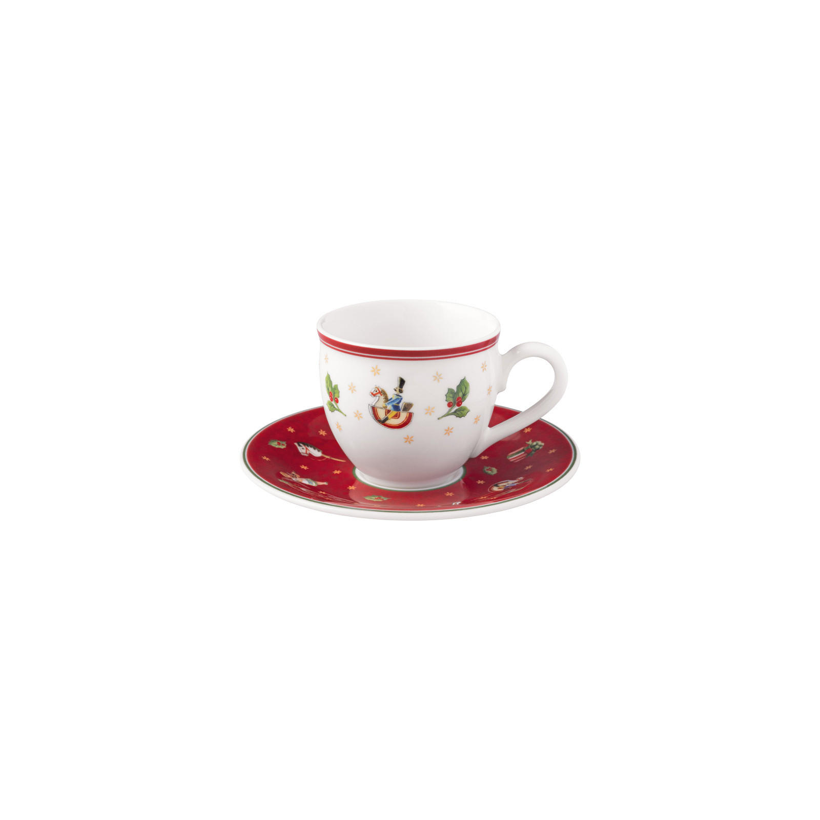 ESPRESSOTASSE MIT UNTERTASSE Toy's Delight rot 70 ml 2er Set - Rot, Keramik (12.2/7.5/12.2cm) - Villeroy & Boch