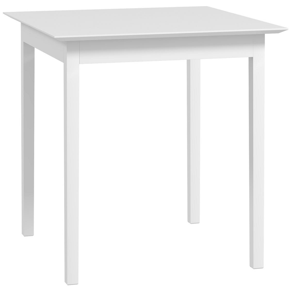ESSTISCH, Kiefernholz, Weiß - Weiß, Holz (75/75/76cm) - HOMCOM