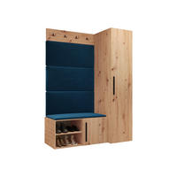 GARDEROBEN-SET Medi II - Blau/Schwarz, Holzwerkstoff/Kunststoff (40/191/50cm) - MIRJAN24