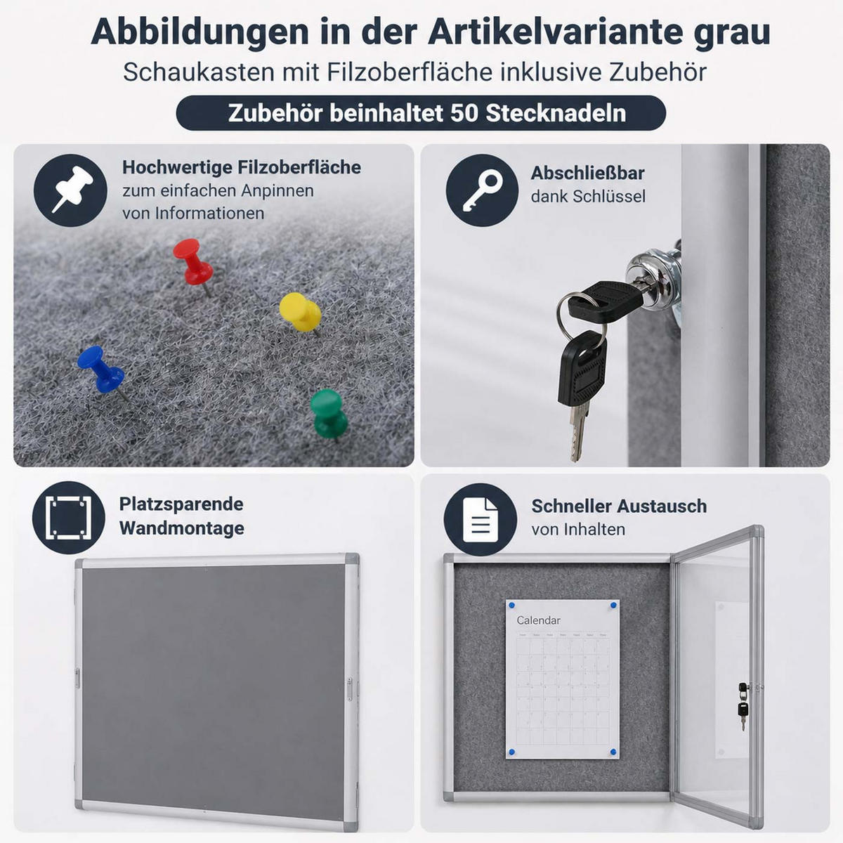 SCHAUKASTEN Schwarz - Schwarz, Metall (68/65/7cm) - MCW