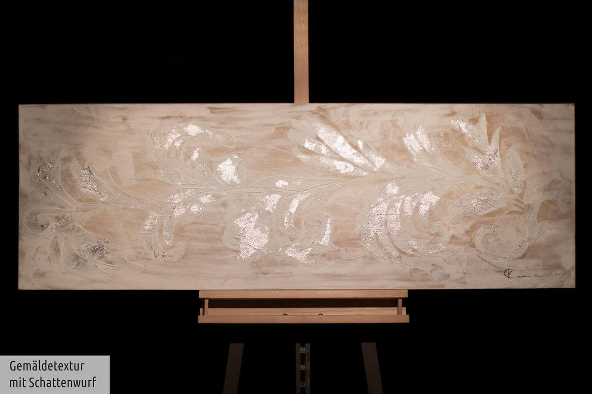 ACRYLBILD HANDGEMALT 150/50 cm - Beige, Holz/Textil (150/50cm) - KUNSTLOFT