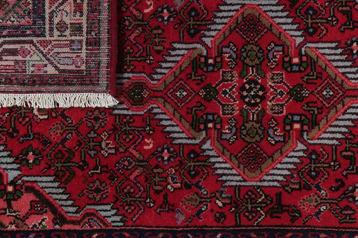 ORIENTTEPPICH handgeknüpft Assadabad Rot 124/74 cm Schurwolle - Rot, Textil (74/124cm) - Looma