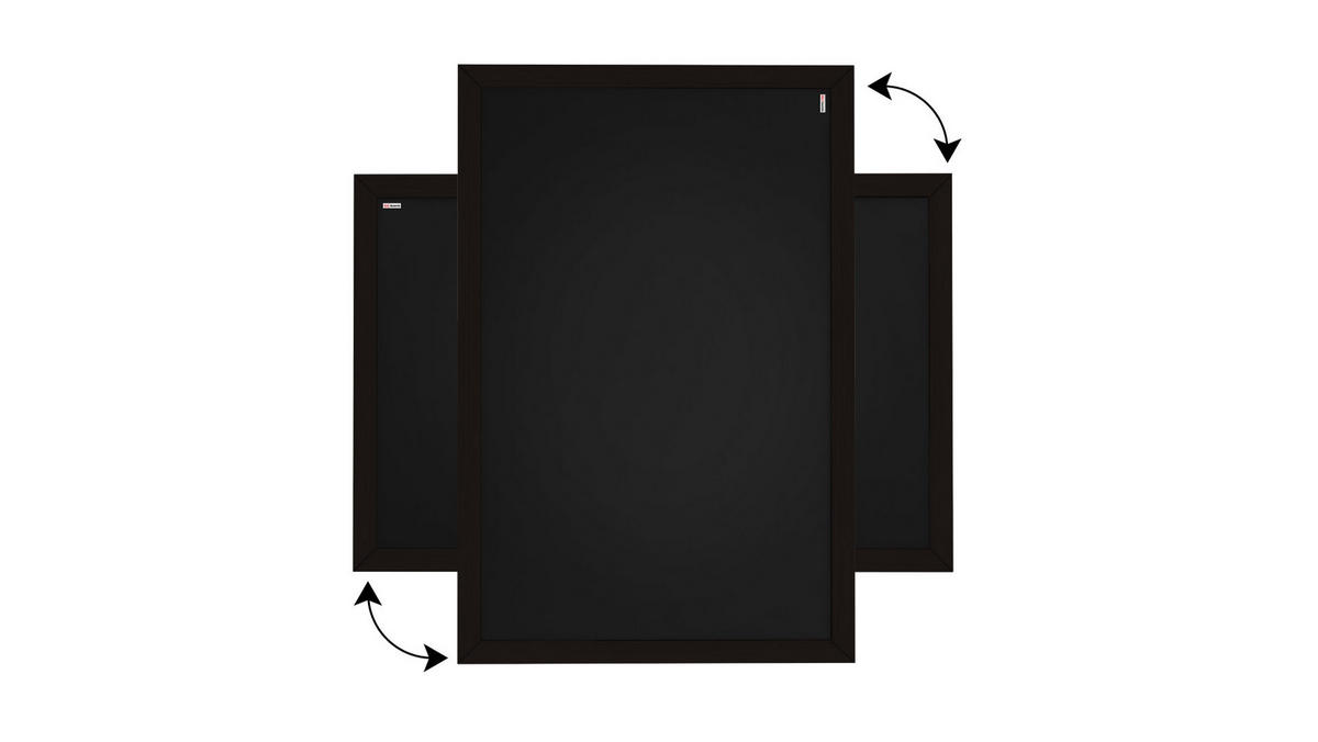 KREIDETAFEL mit schwarzem Holzrahmen 60x40cm - Schwarz, Holz (60/40/2cm) - ALLboards