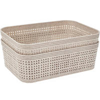 ORGANIZERBOX Basic Beige 19/13.5/8 cm Kunststoff - Beige, Kunststoff (19/13.5/8cm) - Mondex
