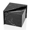 COUCHTISCH 2er Set Hochglanz Marmoroptik Verschachtelbar MONOBLOC, Schwarz 50x50x42 cm - Schwarz, Holzwerkstoff (50/50/42cm) - KADIMA DESIGN