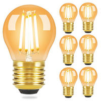 LED žárovky E27 4W (sada 6 ks) - průhledná, sklo (4.5/7.6cm) - Nettlife