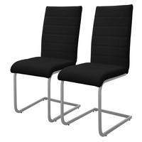 ESSZIMMERSTUHL schwarz 2er Set - Schwarz, Metall (57/102/40cm) - ML-DESIGN
