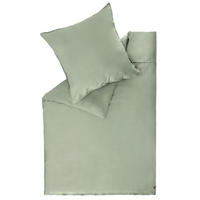 SATIN BETTWÄSCHE PLAIN - Grün, Textil (140/200cm) - Schöner Wohnen
