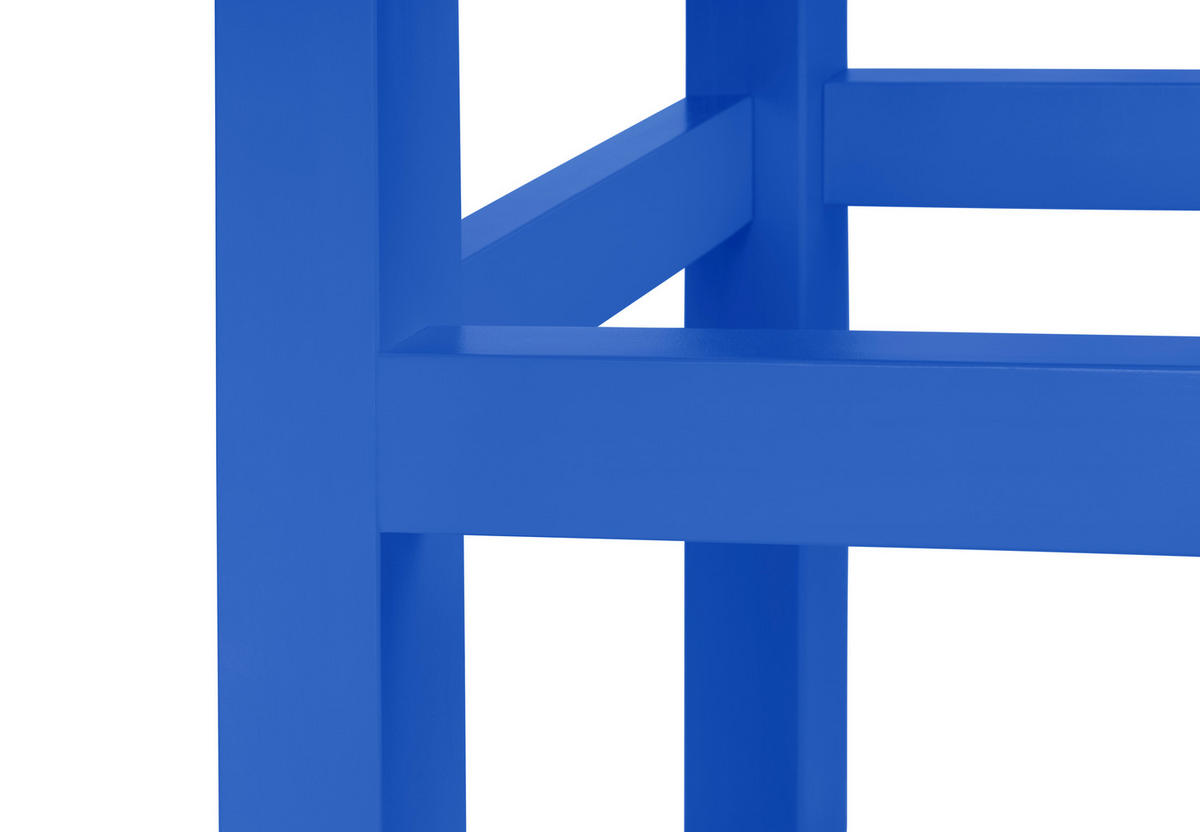 HOCKER aus massiver Kiefer, 65 cm hoch, preußischblau lackiert AXEL - Blau, Holz (33/65/33cm) - RNT By Really Nice Things