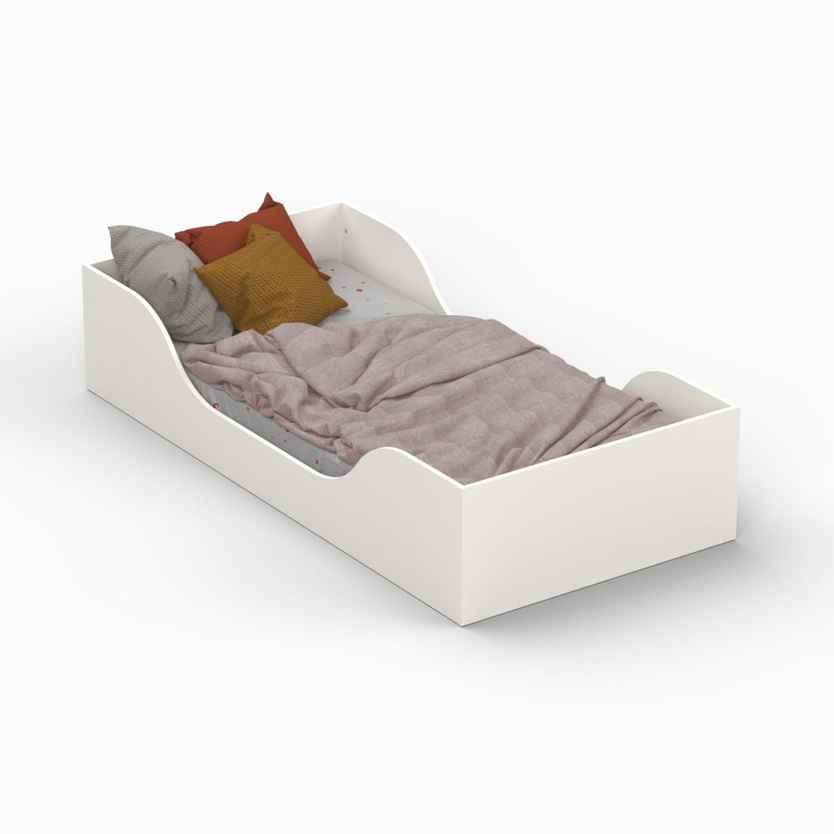 BETT 90x190 NOE + matratze + lattenrost / weiß - Weiß, Holz (90/190cm) - Weber Industries