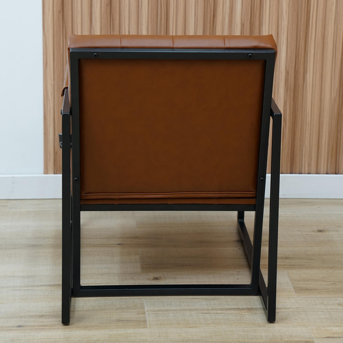 LOUNGESESSEL JONES Kunstleder Braun - Schwarz/Braun, Textil/Metall (53/73/69cm) - SVITA