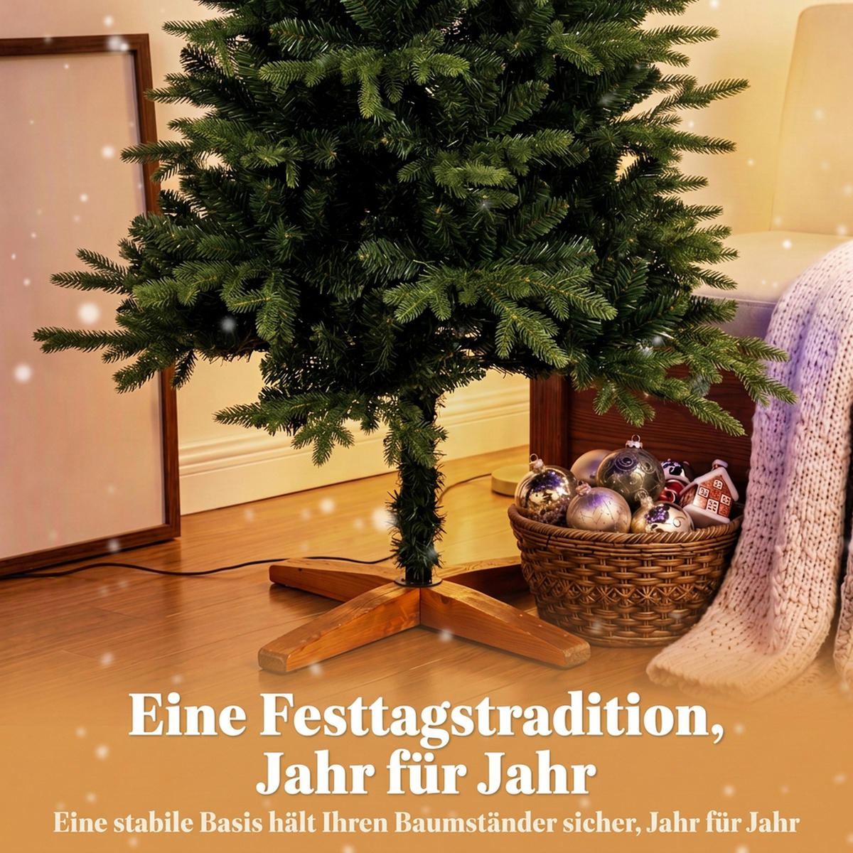 KÜNSTLICHER-WEIHNACHTSBAUM PE PVC Grün - Grün, Kunststoff (180cm) - HOMCOM