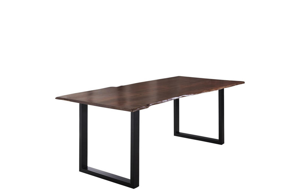 ESSTISCH LUBIN - Schwarz/Braun, Holz/Metall (100/240/77cm) - SAM