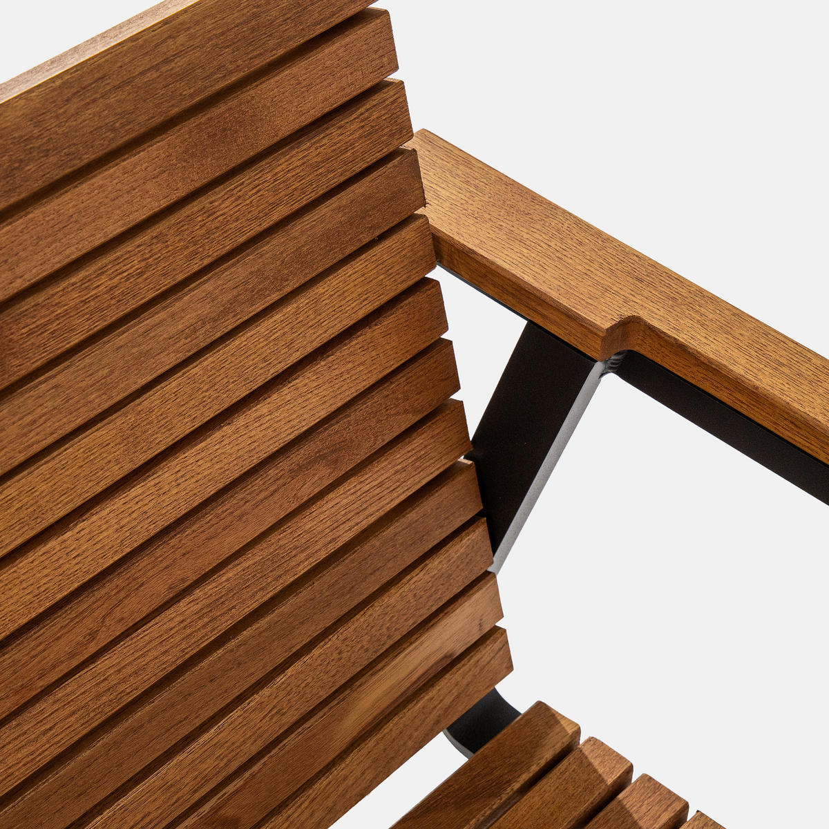 GARTENBANK ARIATO - Anthrazit/Braun, Holz/Metall (134/77/73cm) - KONSIMO®