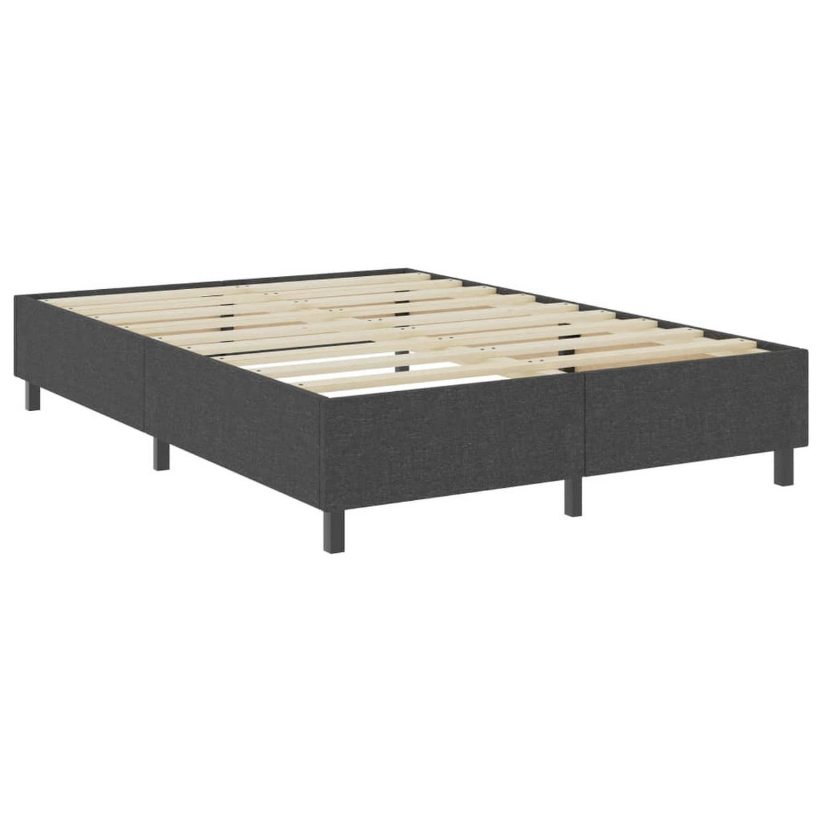 BOXSPRINGBETT Dunkelgrau Stoff 160/200 Cm - Grau, Textil (160/200cm) - vidaXL