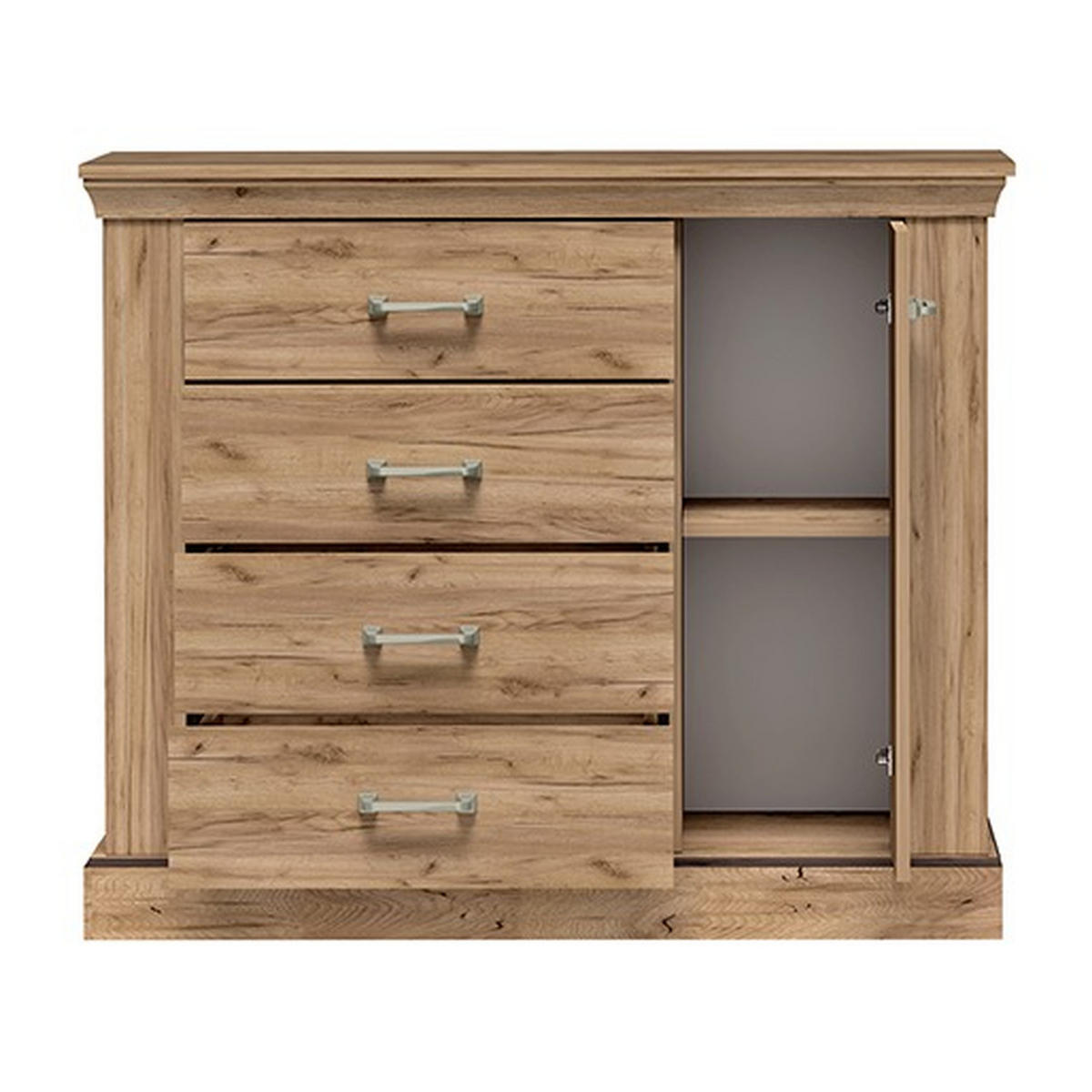 KOMMODE Antica New AN-2 114 x 95,5 x 42 cm Kraft Gold - Wildeiche, Holzwerkstoff/Metall (114/95.5/42cm) - Koseto