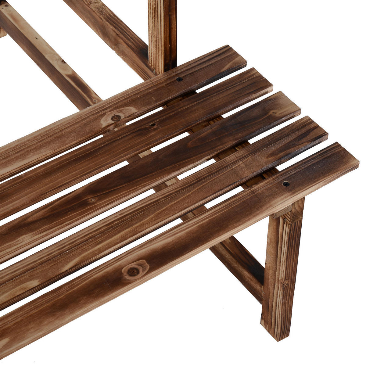 PFLANZENTREPPE, Blumenregal, Pflanzregal, 3 Stufen, Tannenholz, Naturholz - Fichtefarben, Holz (80/78/100cm) - Outsunny