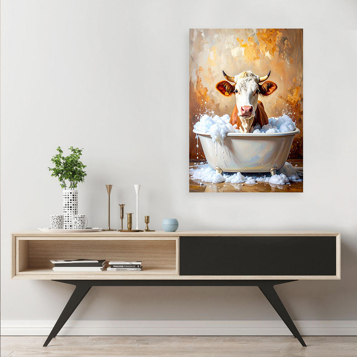 LEINWANDBILD Tiere 70x100cm - Beige, Textil (70/100cm) - Feeby