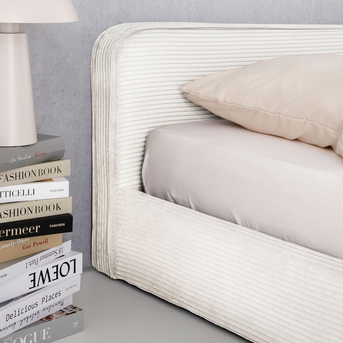 POLSTERBETT CURSIO 140x200 cm cremeweiß - Creme, Textil (140/200cm) - IDIMEX