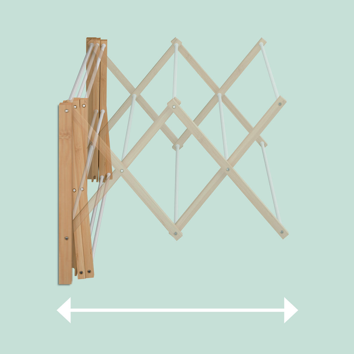 SUŠIAK na prádlo - viacfarebná, kov/drevo (71.5/45/59cm) - Relaxdays