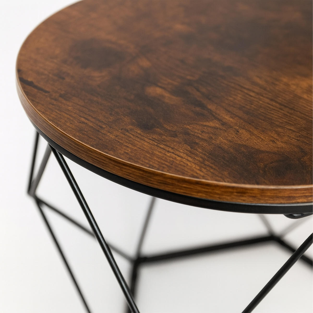 2-DIELNA sada stolíkov - viacfarebná, kov/kompozitné drevo (50/50/40cm) - Relaxdays