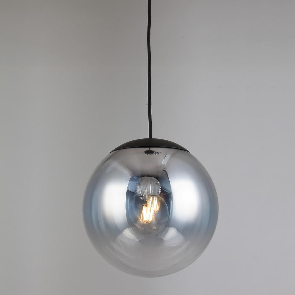 PENDELLEUCHTE Progress Rauch Ø 40cm - Anthrazit, Glas (40/40/40cm) - s.luce