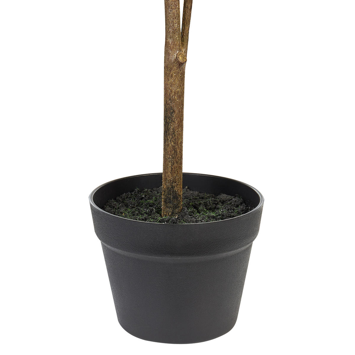 KUNSTPFLANZE im Blumentopf 105 cm Grün/Schwarz Lemon Tree - Schwarz/Grün, Kunststoff (105cm) - Beliani