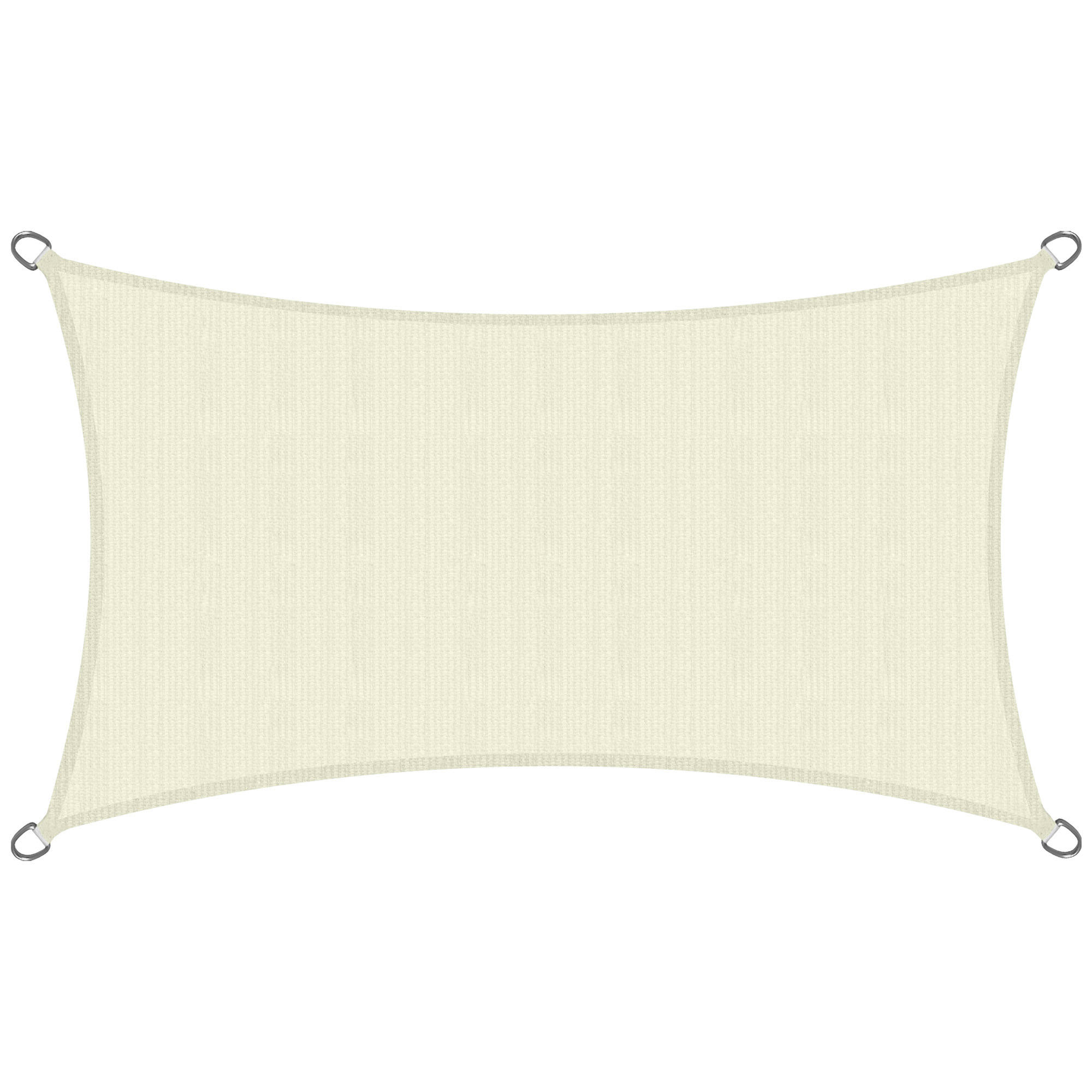 SONNENSEGEL SolVision HS9 200/400 cm rechteckig Creme HDPE - Creme, Kunststoff (400/200cm) - Sol Royal