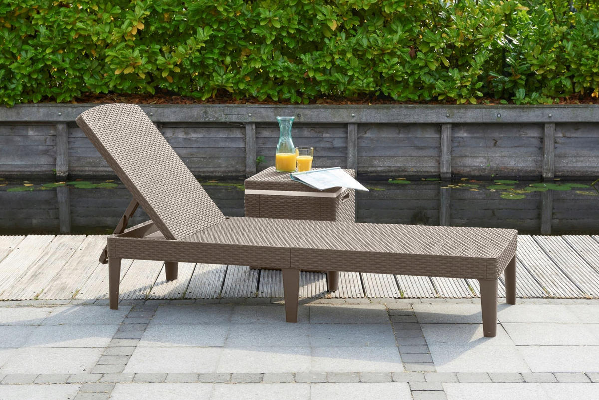 GARTENLIEGE 58 x 151 cm, Cappuccino - Cappuccino, Kunststoff (58/151cm) - KADAX