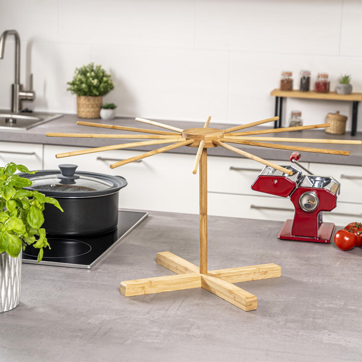 NUDELTROCKNER, Bambus - Hellbraun, Holz (62.5/31/62.5cm) - bremermann